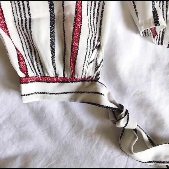 Missguided Striped Wrap Crop Top NWOT! - Picture 6 of 8